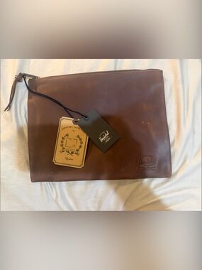 Herschel Supply Co. Leather Toiletry Pouch in Brown